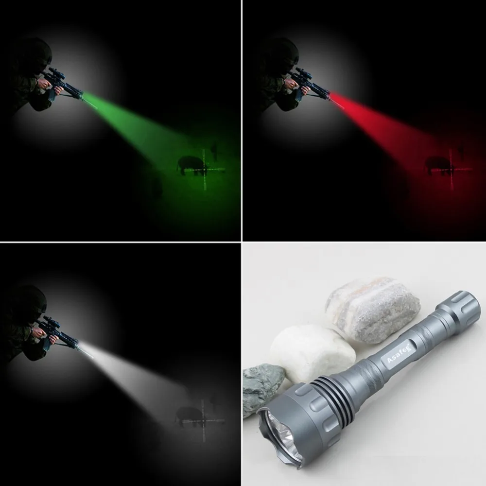 Asafee Мощный светодиодный тактический фонарь 5* CREE XR-E Q5 светодиодная лампа полиции Военная безопасность Охота наружное освещение