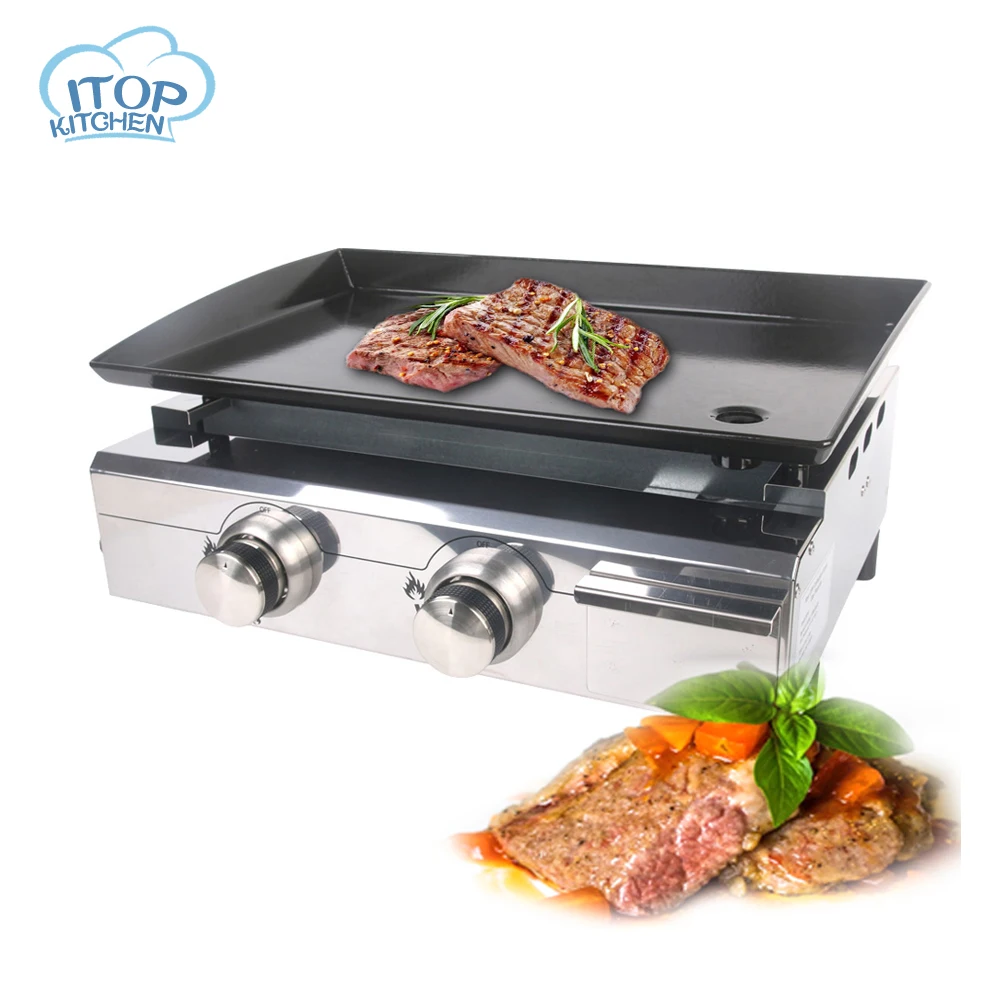 commercial LPG Gas grill Griddles stainless steel flat pan pancake