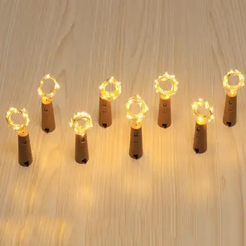 

2 M 20 LED Cork Light String Atmosphere Light Wine Shape Coke Light Christmas Day Wedding Party Home Decoration