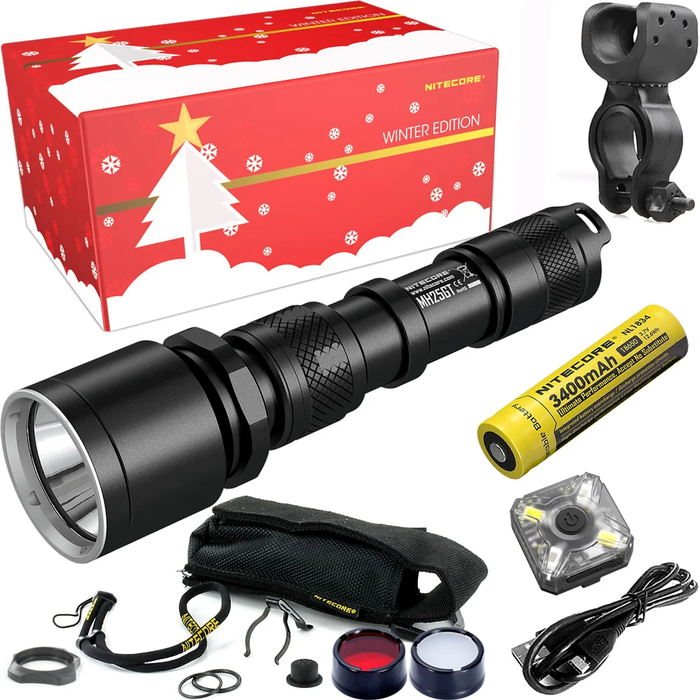 Портативный фонарь NITECORE MH25GT для езды на велосипеде 1000 лм перезаряжаемый со