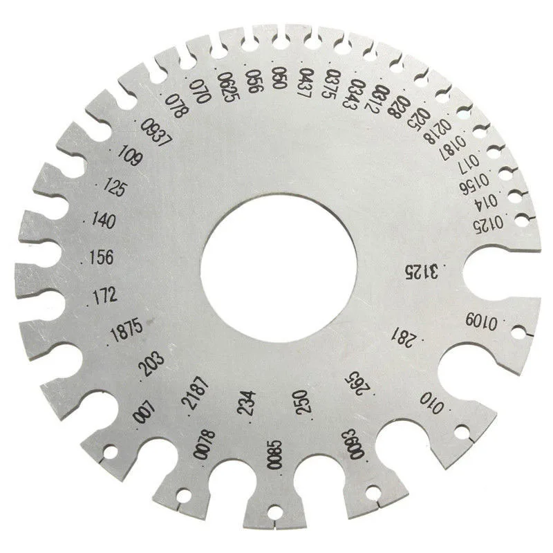 

Thickness Measuring Gauge Stainless Steel 0-36 Round AWG SWG Wire Thickness Ruler Gauge Diameter Measurer Tool
