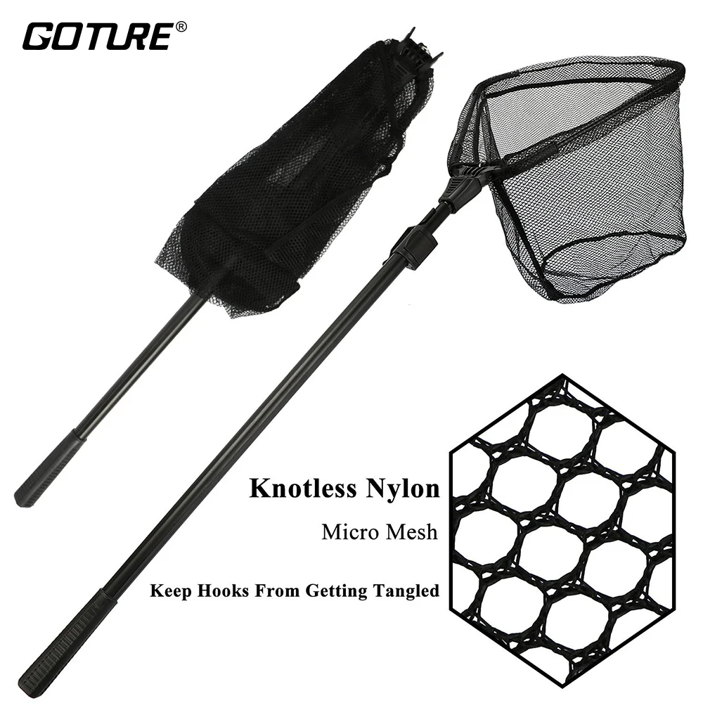 Goture Quality Triangular Foldable Fishing Net China Landing Net