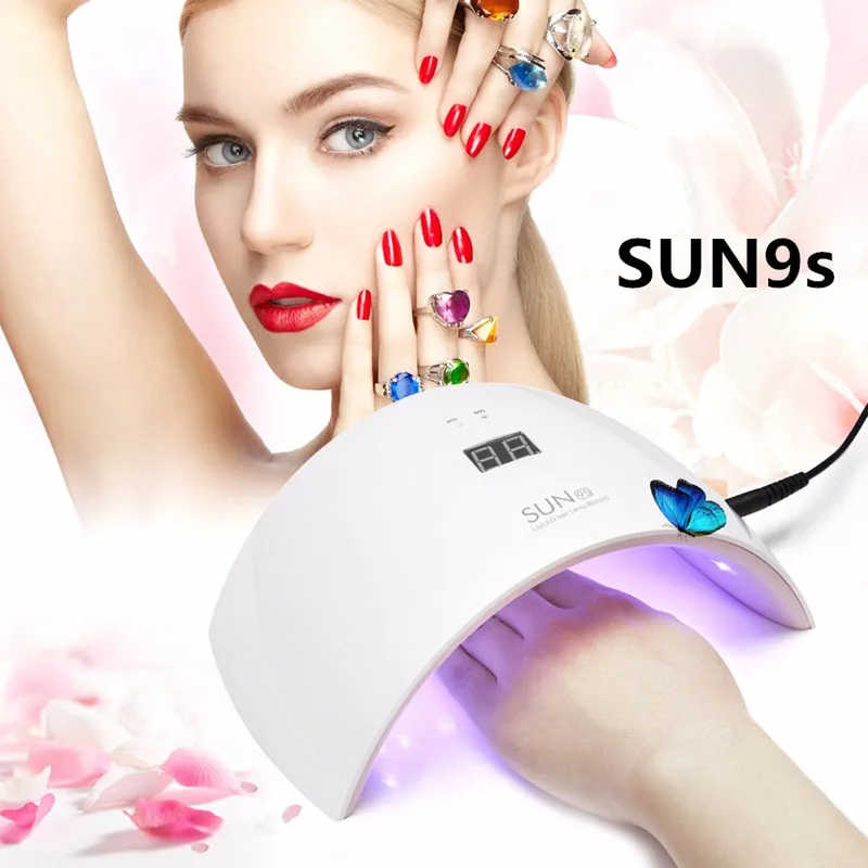 Солнце 9 s 2017 Новый uvled sun9s 24 Вт профессиональные лампы Гели для ногтей польский