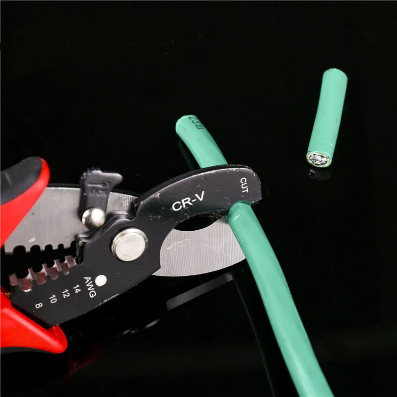 

1pcs Crimper Cable Cutter Multi Tool Automatic Wire Stripper Scissor Stripping Pliers Cutter 8-14 AWG Hand Tools