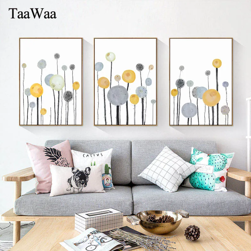 

TAAWAA Abstract Tree Canvas Posters and Prints Nordic Decorative Wall Art Picture Landscape Painting for Living Room Home Decor