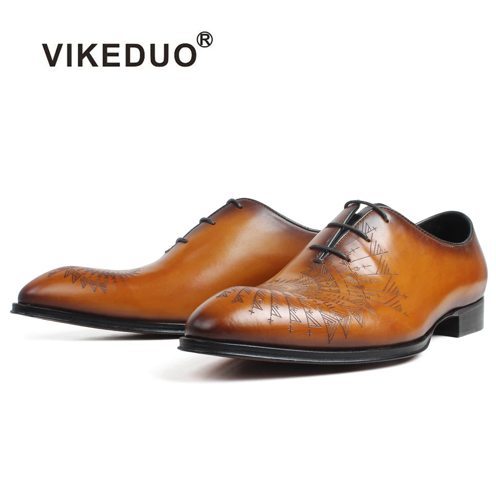 Grit TV station Spoil Vikeduo sapatos masculinos de couro legítimo, calçado masculino marrom de  gravura especial feito sob encomenda para casamento, sapato para  escritório|Oxfords| - AliExpress