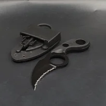 Нож Karambit с фиксированным лезвием, нож-коготь для выживания, 440C, стальной нож для кемпинга, охоты, боевых тактических ножей, инструменты для самозащиты