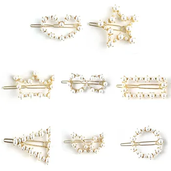 

Girls Hair Clips Cute Pearl Hair Pin Children Hairpin Party Princess Hair Accessories 2019