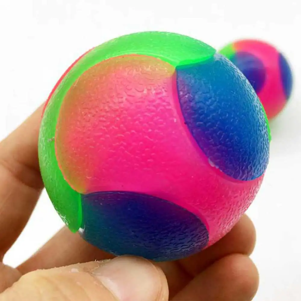 Резиновая игрушка для собак, устойчивая к укусам, светящийся эластичный шар для собак, прочный мигающий молярный интерактивный шар для домашних животных, резиновая жевательная игрушка для кошек