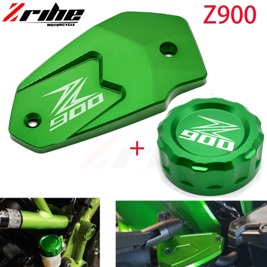 Motorcycle New Aluminum High quality for Kawasaki Z900 Z650 Motor Front Fluid Reservoir Cap Cover and Cylinder Reservoir Cover