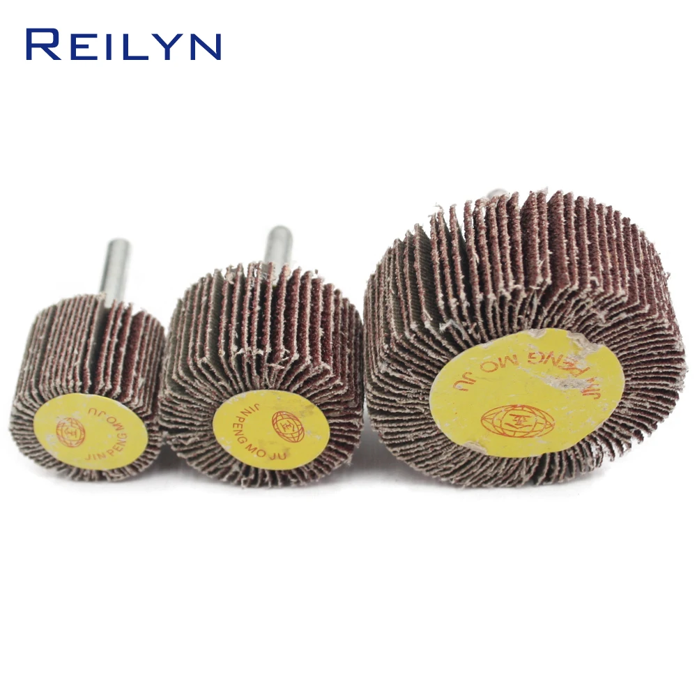 sand paper polishing wheel 6x30/40/50/60/80mm abrasive mops-wheel spindle mops mounted flap wheels grinding bits abrasive block