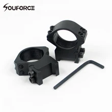 1 пара черный алюминий 25,4 мм кольцо для прицела адаптер для 20 мм Пикатинни Крепление для прицел оружейный светильник лазерный прицел