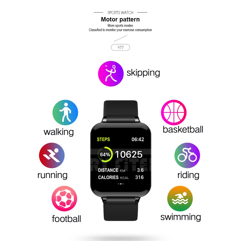  VERYFiTEK AW4 Smart Watch Blood Pressure Oxygen Fitness Bracelet Watch Heart Rate Monitor IP67 Men  - 32978364011