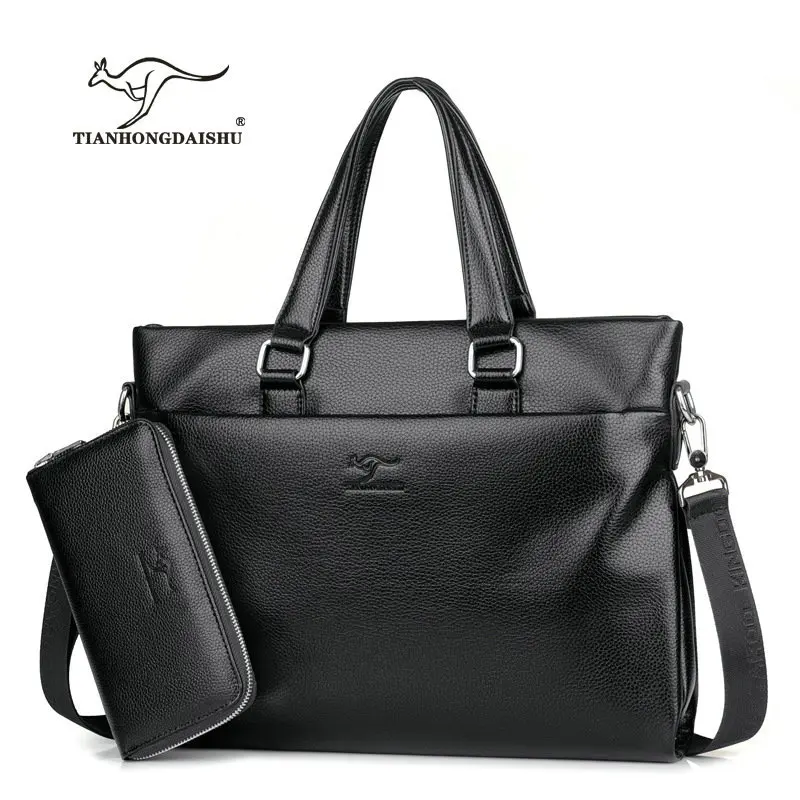

Men Casual Business Briefcase Leather Messenger Bags Computer Laptop Handbag Men's Travel Bags handbags