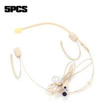 5 шт. мини XLR 3 Pin TA3F двойной крючком микрофон гарнитуры Системы для Samson беспроводной микрофон UB7 UR7 CB288 CR288 SR55 ST5 UM1 CT7 UT1