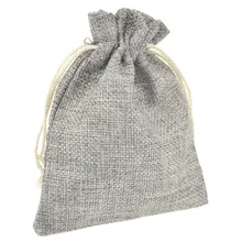 9x12 см сумка из пеньковой ткани для продажи джутовый кисет на заказ с принтом сумки подарок маленький мешковатый пакетик для украшений 100 шт 3," x 4,7" серый
