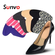 Sunvo 4D Т-образные высокие каблуки, накладки для обуви на заднюю пятку, Защитные вставки для снятия боли, массаж ног, подушечки для подушек, стельки