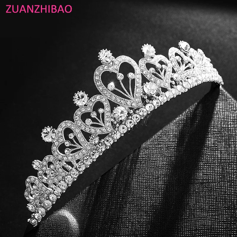 

Wedding Crown Heart Sparkling Crystal New Bridal Hair Accessories Girl Women Bride Tiara Hair Jewelry Princess Tiaras And Crowns