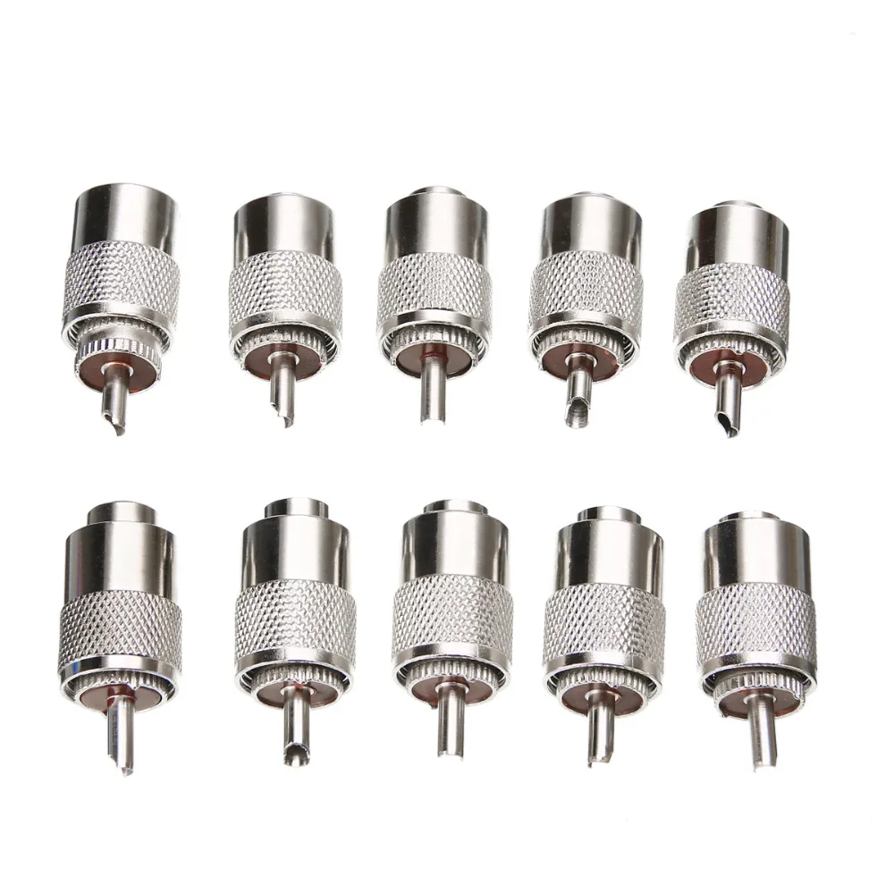 Buy Mayitr 10pack PL259 Solder Connector Silver Plug