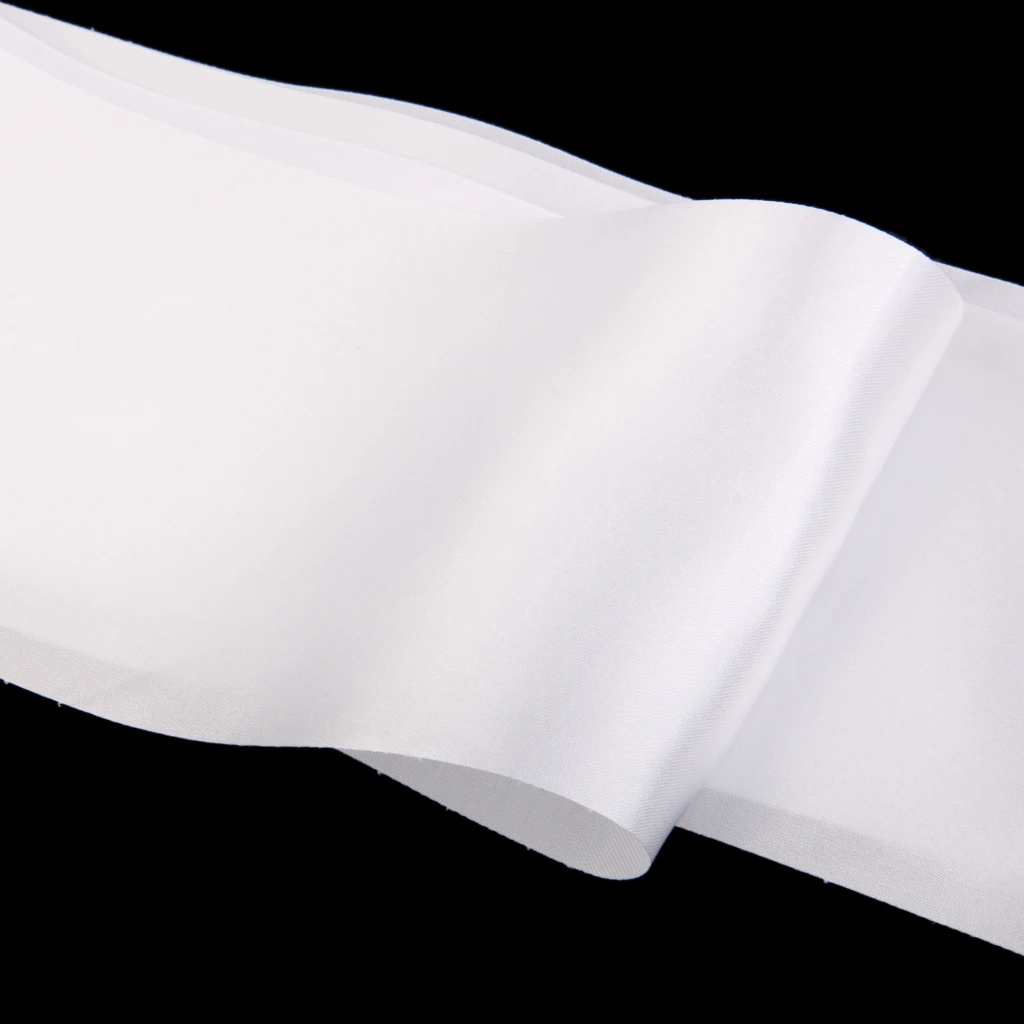 Упаковка из 40 простой пустой атласной ленты Sash DIY аксессуары белый