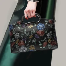 Женская модная сумка многофункциональная маленькая сумка с ручкой сверху цветок винтажная ручка сумки леди из натуральной кожи набор сумок через плечо