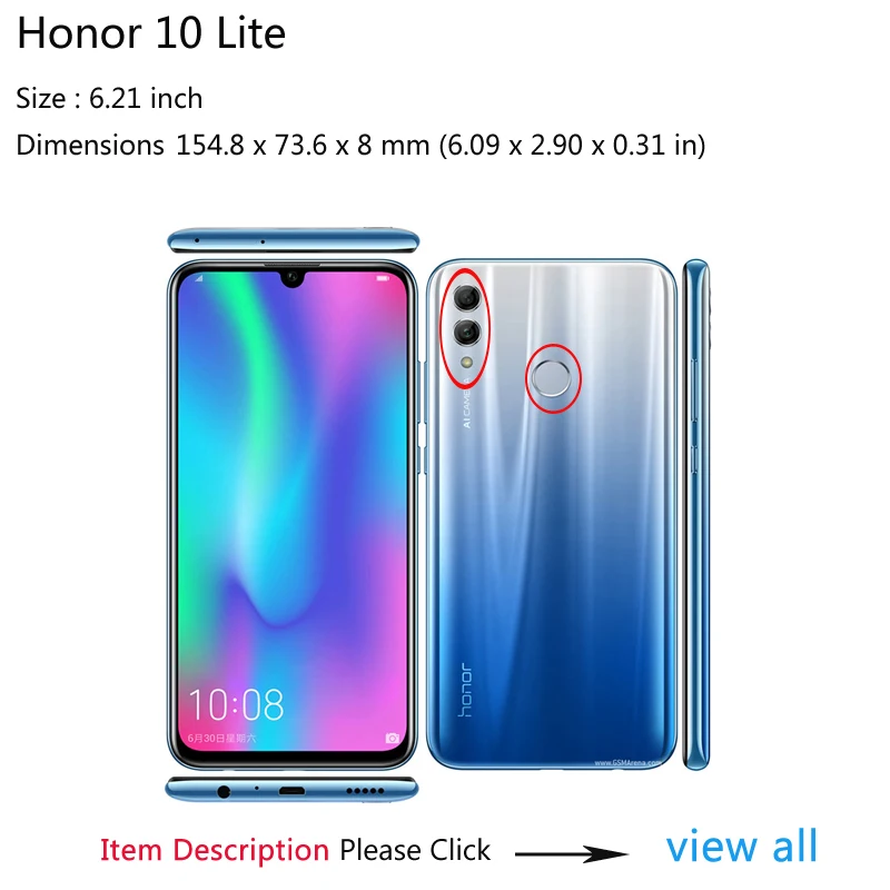 Чехол для Honor 10 Lite чехол Light задняя Мягкая силиконовая жесткая гибридная Броня из