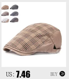 New Spring and Autumn Men Women Beret Hats Men vintage Boinas Plaid Hat Toca Casual Beret Caps Adjustable Comfortable Plaid Cap