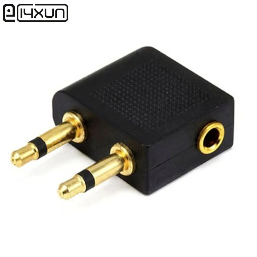 

1pcs Gold Plated 3.5mm Airplane Headphone Plug Audio Converter Adapter For 3.5 Mono Plug To 3.5mm Dual Channel Stereo Jack