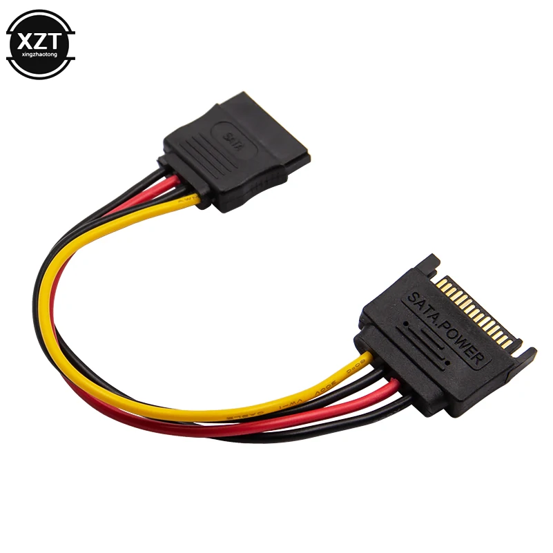 Новинка Удлинительный кабель SATA для жесткого диска 20 см 15pin штекер гнездо Sata M F HDD