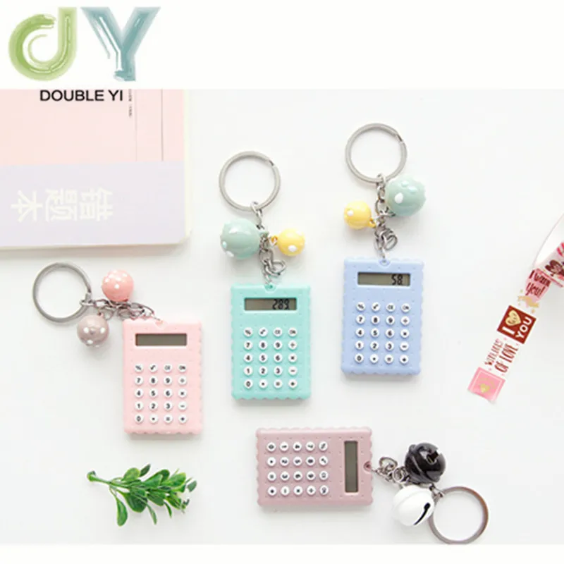 

Calculator with keychain Super cute mini cookie calculator