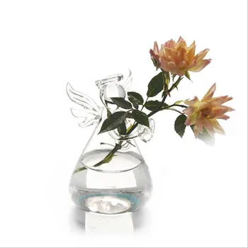 

Betty Store 18pcs/pack Small Size Glass Angel Vase Home Decoration Creative Festival Girl Friend Gift Party Live Decorative