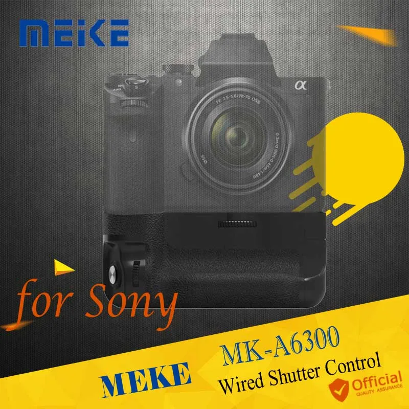 Meike MK-A6300 Vertical Battery Grip hand pack holder Wired Shutter For Sony A6300 A6000 ILCE-6300 ILCE-6000 Camera Accessories Meike MK-A6300 Vertical Battery Grip hand pack holder Wired Shutter For Sony A6300 A6000 ILCE-6300 ILCE-6000 Camera Accessories