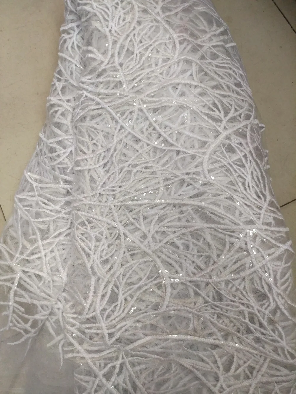 

French Lace Fabric net lace fabric 2018 Latest african guipure lace fabric with embroidery tulle Sequins lace fabric HX027
