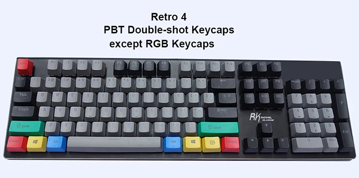 PBT 104-key Ретро колпачки для ключей винтажные колпачки для ключей Dolch RGB Keycaps Double-shot Top Shine-Сквозные переключатели Cherry MX механическая клавиатура - Цвет: Retro 4