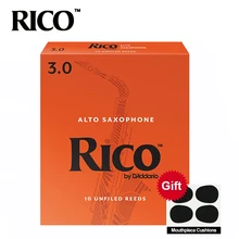 Rico derppde alto eb sax juncos força 2.5 #, 3.0 # laranja caixa de 10 rico alto saxofone juncos e-flat chave saxofone juncos