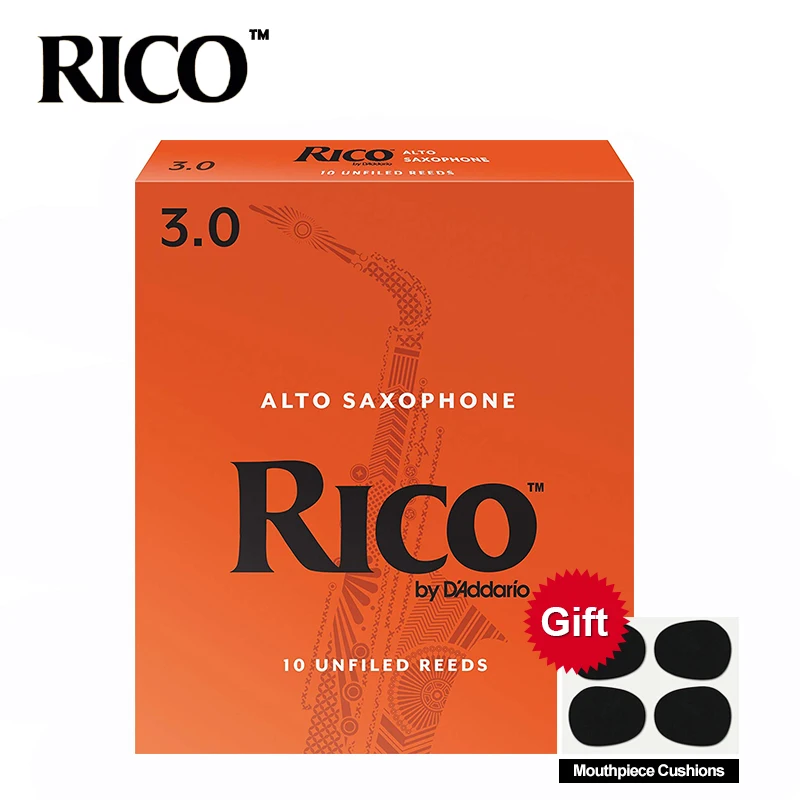 

RICO Derppde Alto Eb Sax Reeds Strength 2.5#, 3.0# Orange Box of 10 RICO alto saxophone reeds E-flat key saxophone reeds