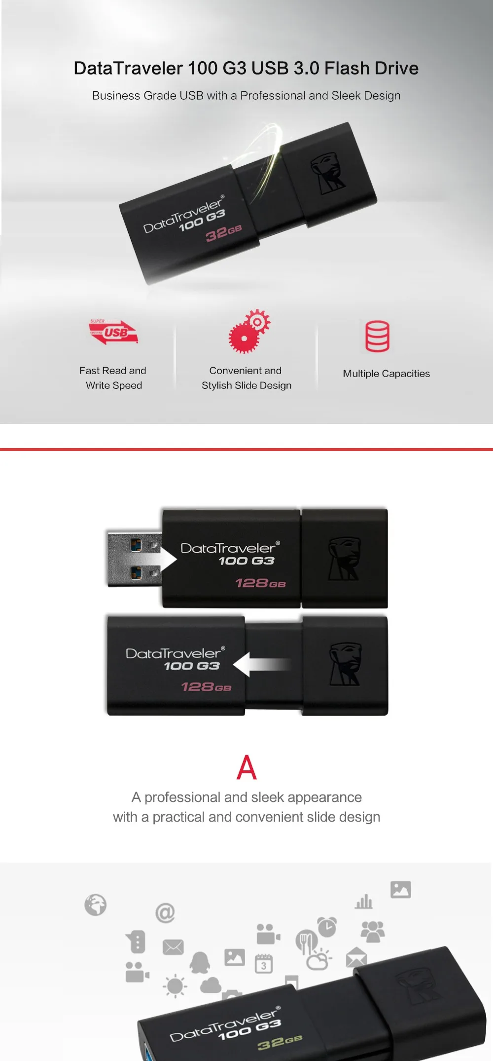 64gb 128gb usb pen drive 3.0 de