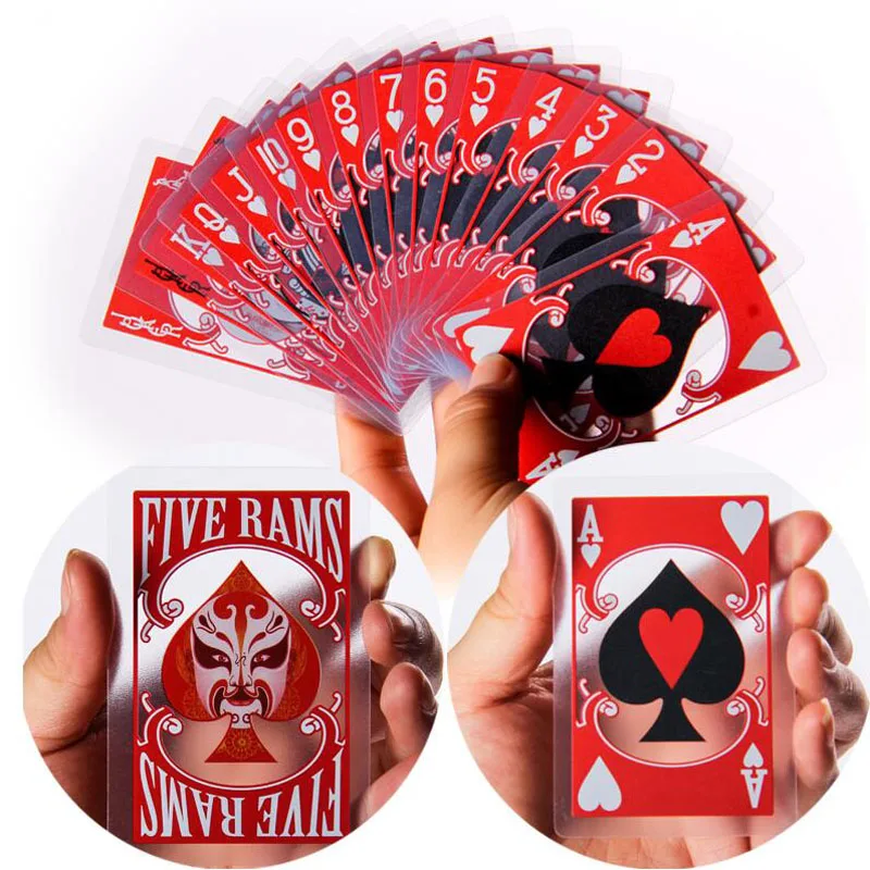 

Unique PVC Plastic Playing Cards Creative Waterproof Washable Face Transparent Fly Card Personality Party Gift