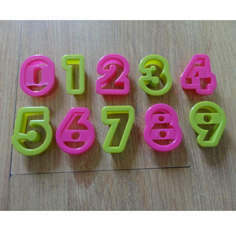 

New 10 pc/1 set NEW Alphabet Number Font Plastic Cookie Cutter Fondant Tool Baking Cake Mold Decorating Press Pastry DIY