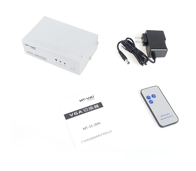 

MT-VIKI Maituo 2 Port Remote Controlled VGA Switch 350MHz High Resolution 2 Computer Share 1 Widescreen monitor MT-15-2DH