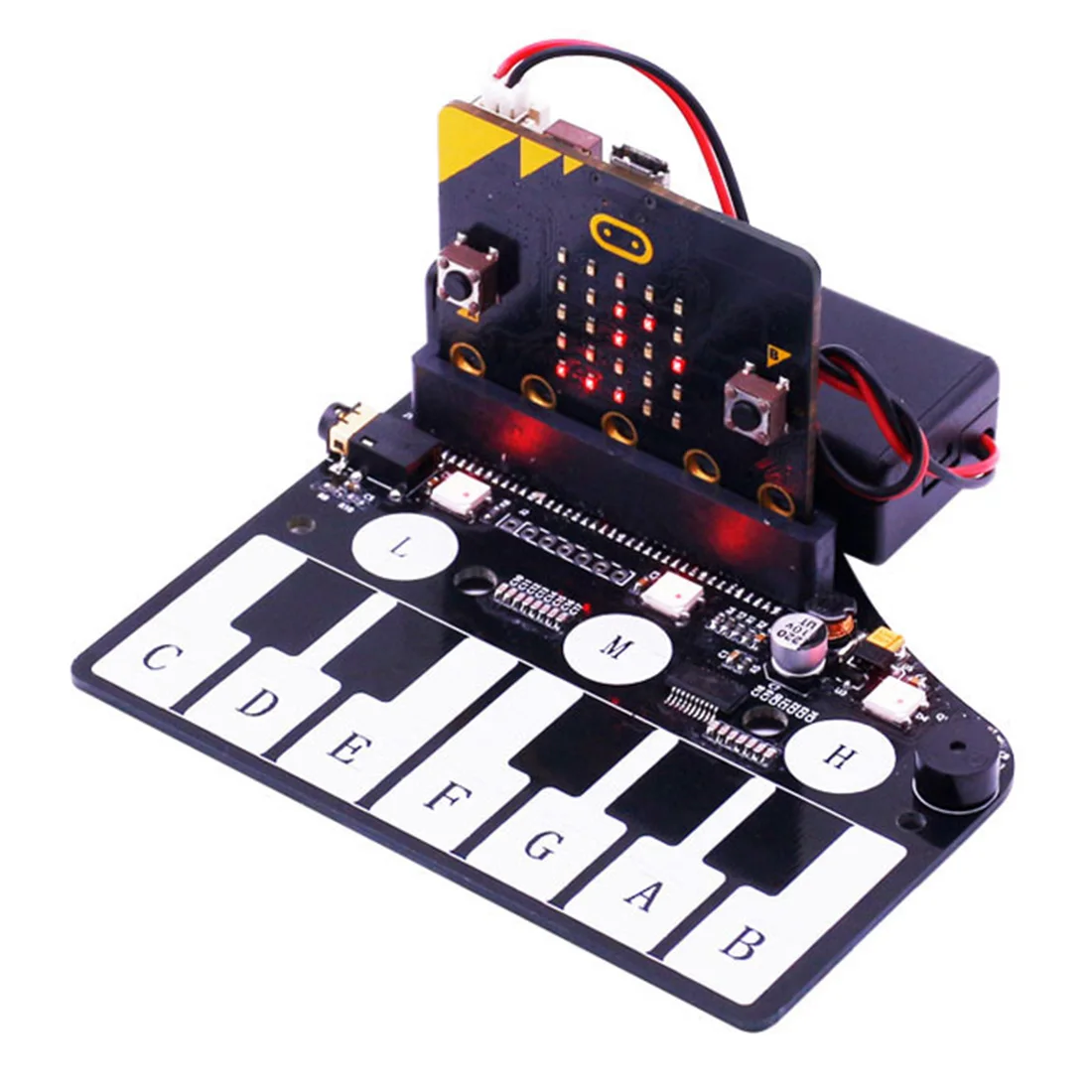 Piano Shape Expansion Board Music Development Board With RGB Colored Light Buzzer For Microbit