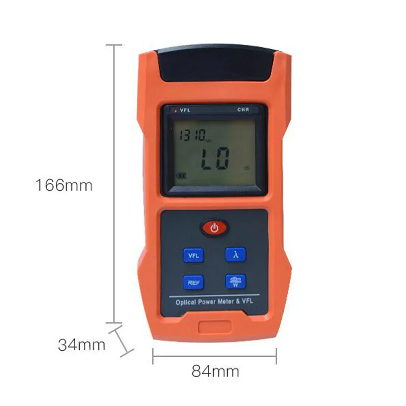 

hand hold LED display SC FC ST optic power meter with VFL -70 +10db battery power