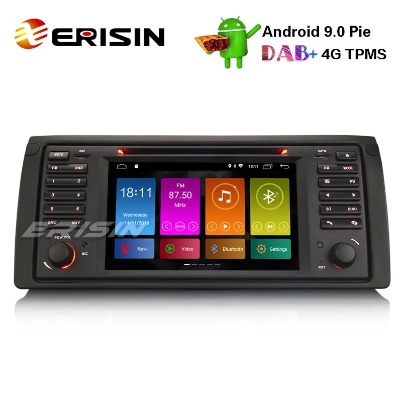 Erisin ES2953B 7 &quotDAB + Android 9 0 автомобильный стерео GPS WiFi DVR TPMS для BMW 5 серии E39 E53 X5 M5 Sat