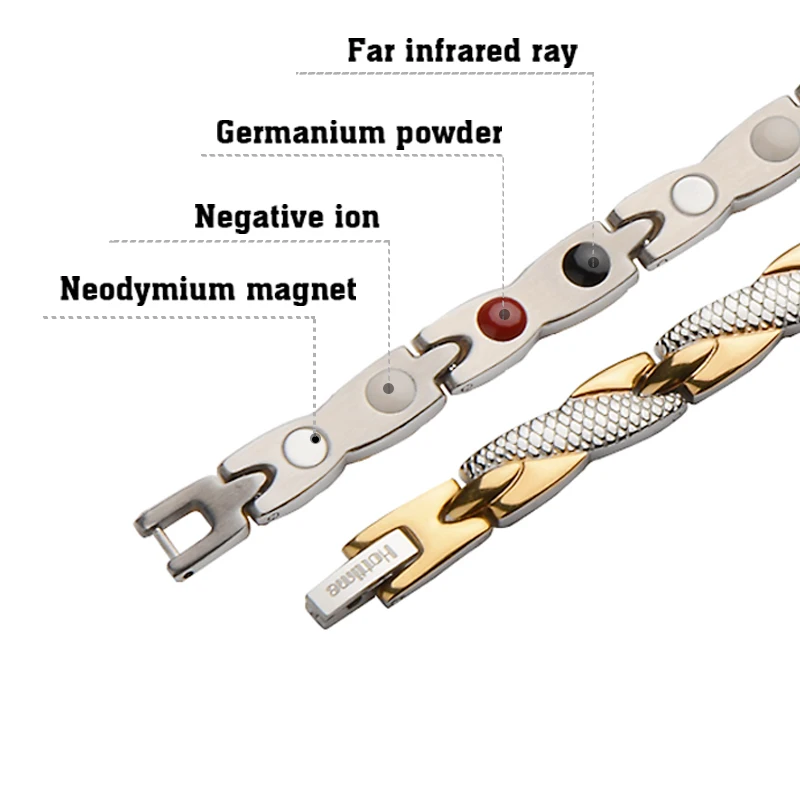 Магнитный браслет из нержавеющей стали для мужчин и женщин|bangles women|germanium braceletsteel
