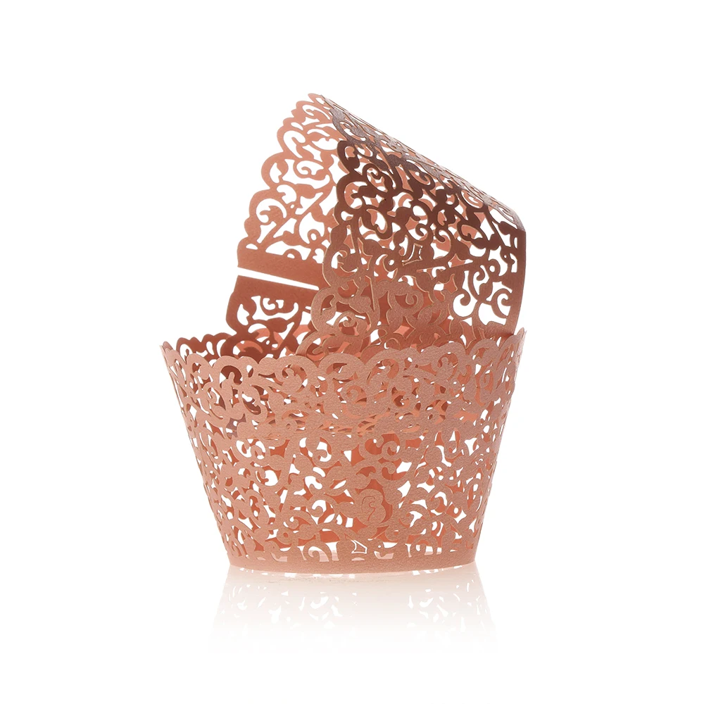 

10pcs/lot Little Vine Lace Laser Cupcake Wrapper Paper Liner Baking Cup Hollow Cake Cup DIY Baking Tool