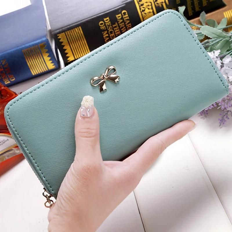 Cards Holder Wallet Ladies Cute Bowknot Women Long Wallet Pure Color Clutch Bag 2019 New PU Leather Purse Phone Card Holder Bag Cards Holder Wallet Ladies Cute Bowknot Women Long Wallet Pure Color Clutch Bag 2019 New PU Leather Purse Phone Card Holder Bag