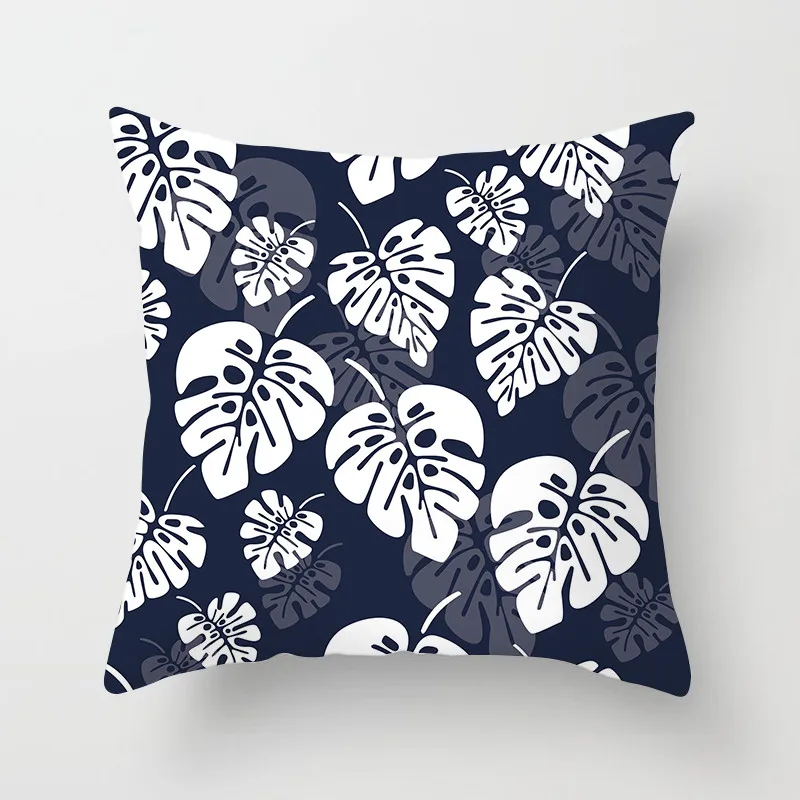 

Fuwatacchi Mediterranean Blue Sea Cushion Cover Geometric Colorful Cushion Cover Cotton Sailing Printed Pillows Cove Home Decor
