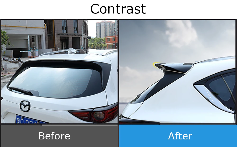 AITWATT для Mazda CX-5 CX5 ABS пластик Неокрашенный Черный спойлер на заднюю крышу, задний багажник, багажник, крыло для губ, автомобильный стиль
