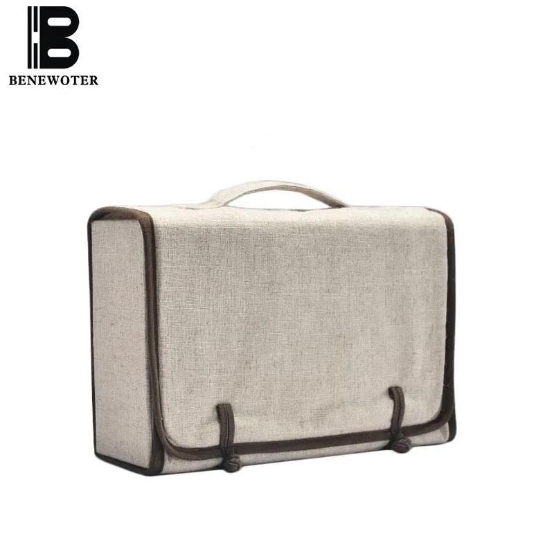 

Japan Style Portable Outdoor Travel Teaware Storage Bags Quick Cup Teacup Package Tea Set Bag Linen Handbag for Kung Fu Tea Set