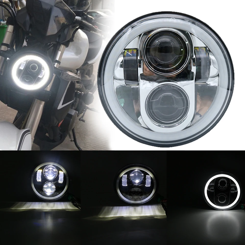 Для Harley Sportster Iron 883 1200 Dyna Street Bob 5 75 &quotмотоцикл H4 Дальний/ближний свет 3/4